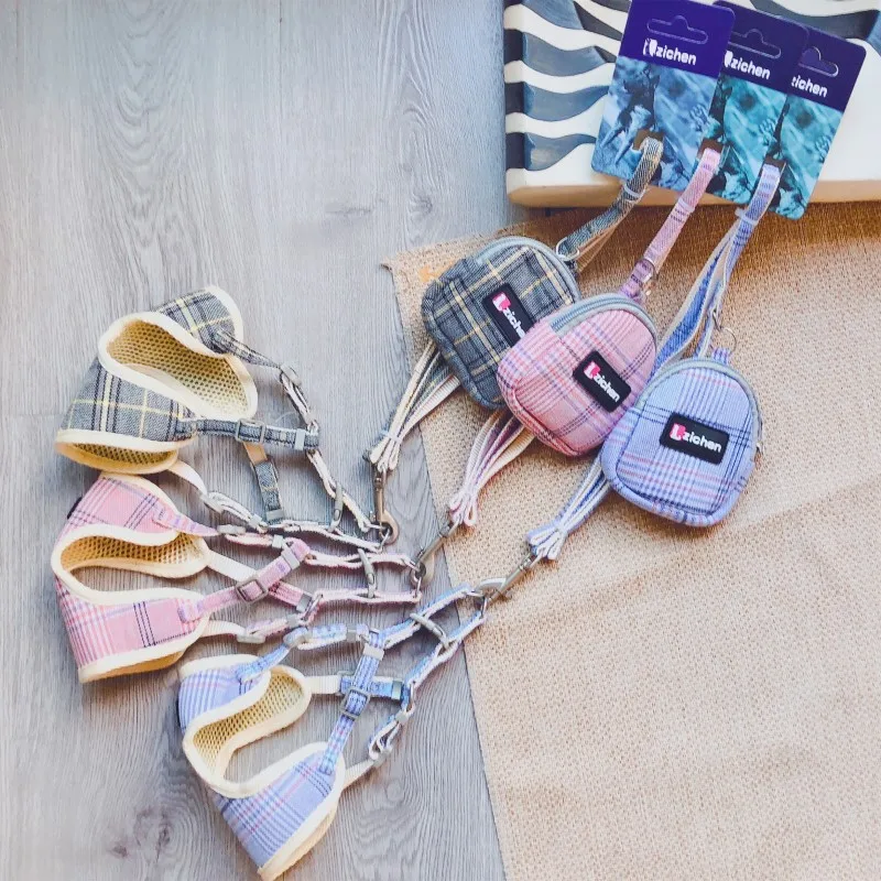 Поводок для питомца собаки жилет поводок снэк мешок Регулируемые мягкие теплые