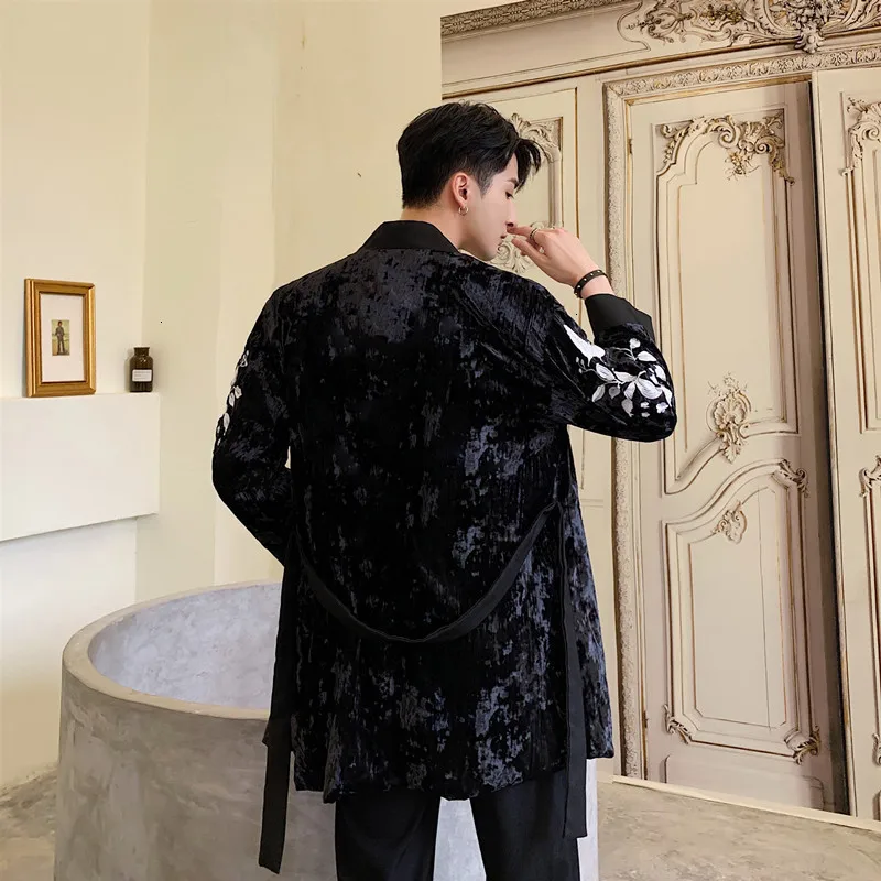 2019 Autumn Outerwear Overcoat Abrigo Largo Hombre Fashion Hip Hop Casual Jacket Men Heavy Embroidery Trench Coat Streetwear | Мужская