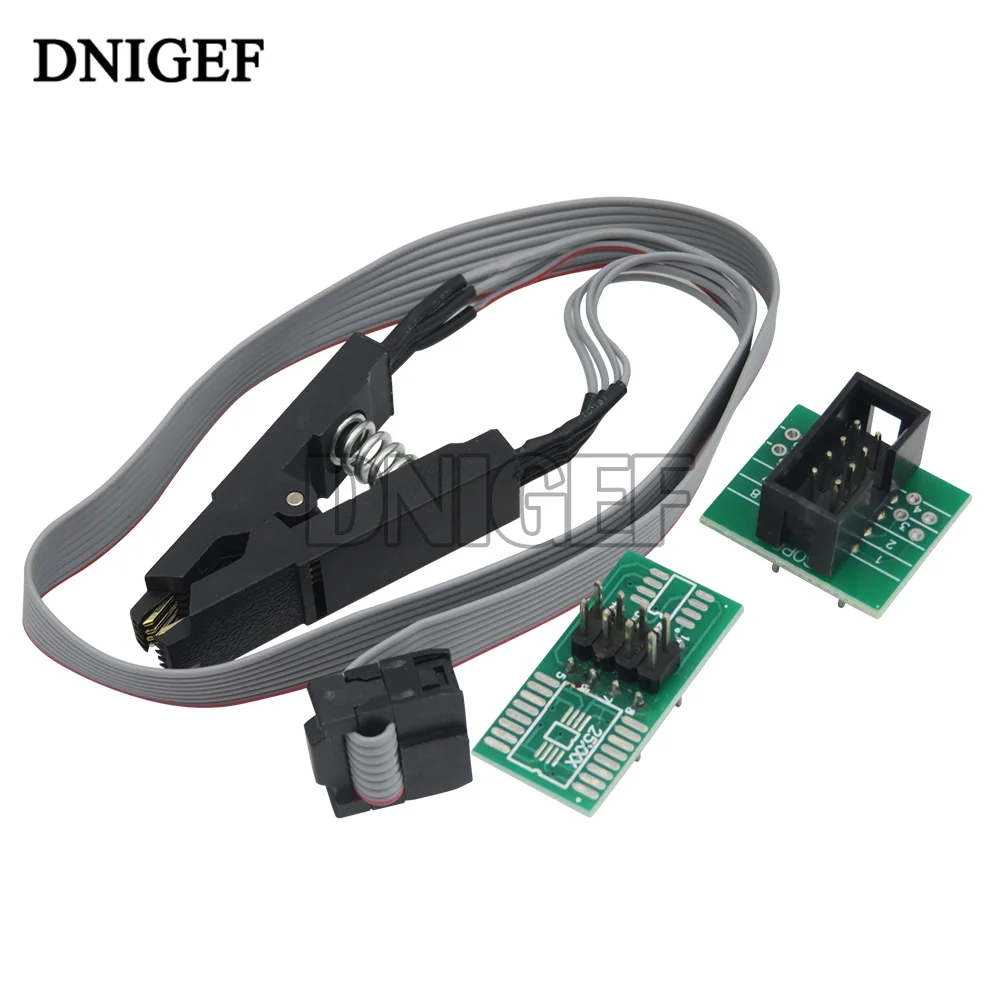 Тестовый зажим DNIGEF SOP8 с 1or2 адаптерами SOIC8 диагностические зажимы для микросхем