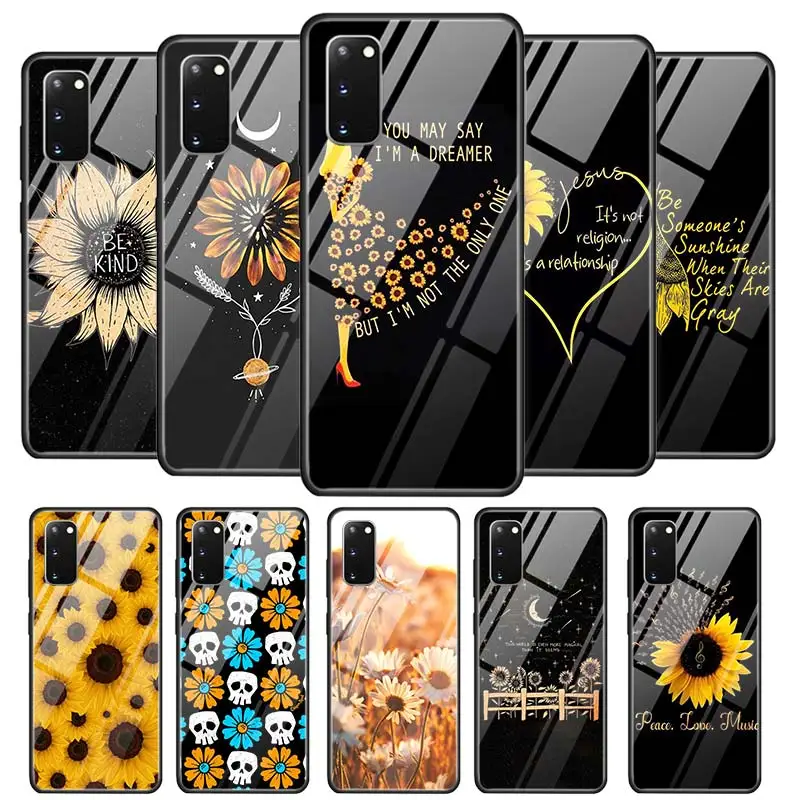 Летние чехлы с маргариткой и подсолнухом для Samsung Galaxy S20 Ultra S10 5G S10e S8 S9 Note 10 8 9 Plus
