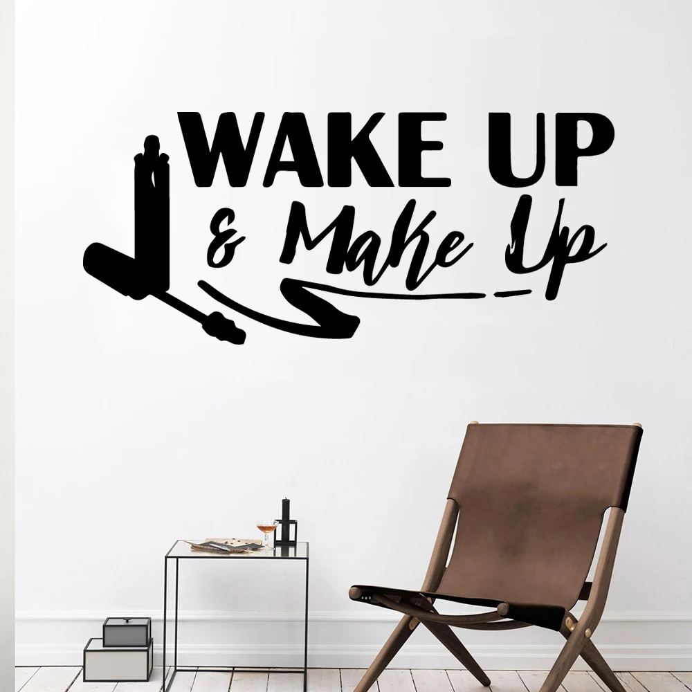 Творческие wake up make настенные Стикеры для домашнего интерьера декоративные