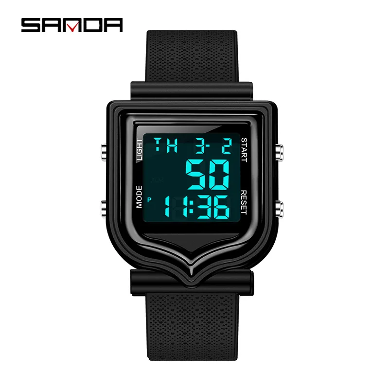 

Sanda мужские часы модные спортивные часы светодиодные водонепроницаемые многофункциональные электронные часы с календарем Мужские часы ...
