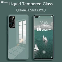 original liquid tempered glass case for huawei nova 7 se pro mate 30 pro p30 pro p40 pro case metal lens protection glass case