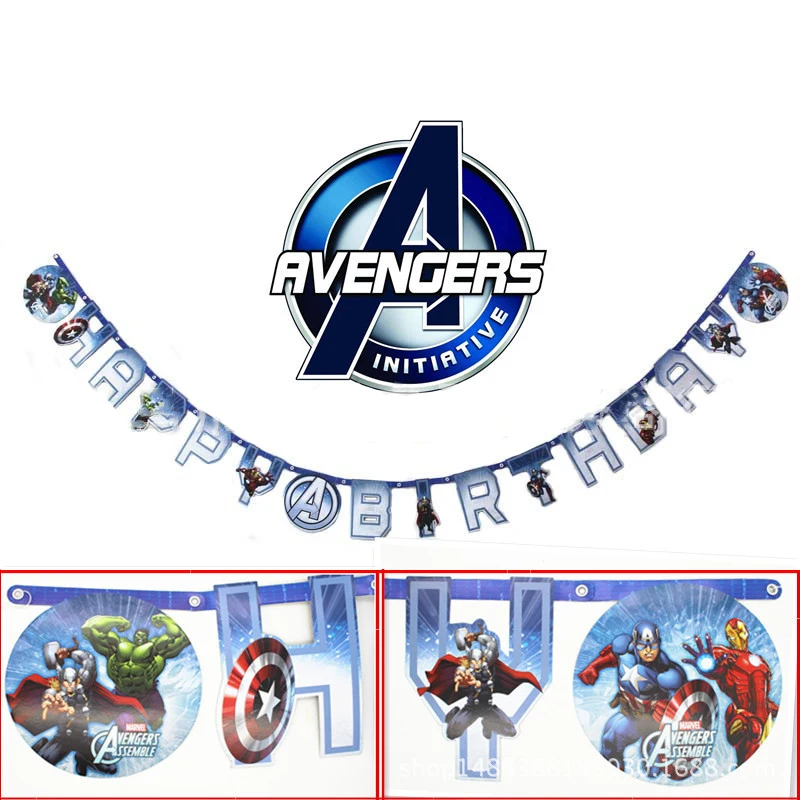 Дизайн Мстителей украшения для дня рождения воздушный шар Marvel одноразовая