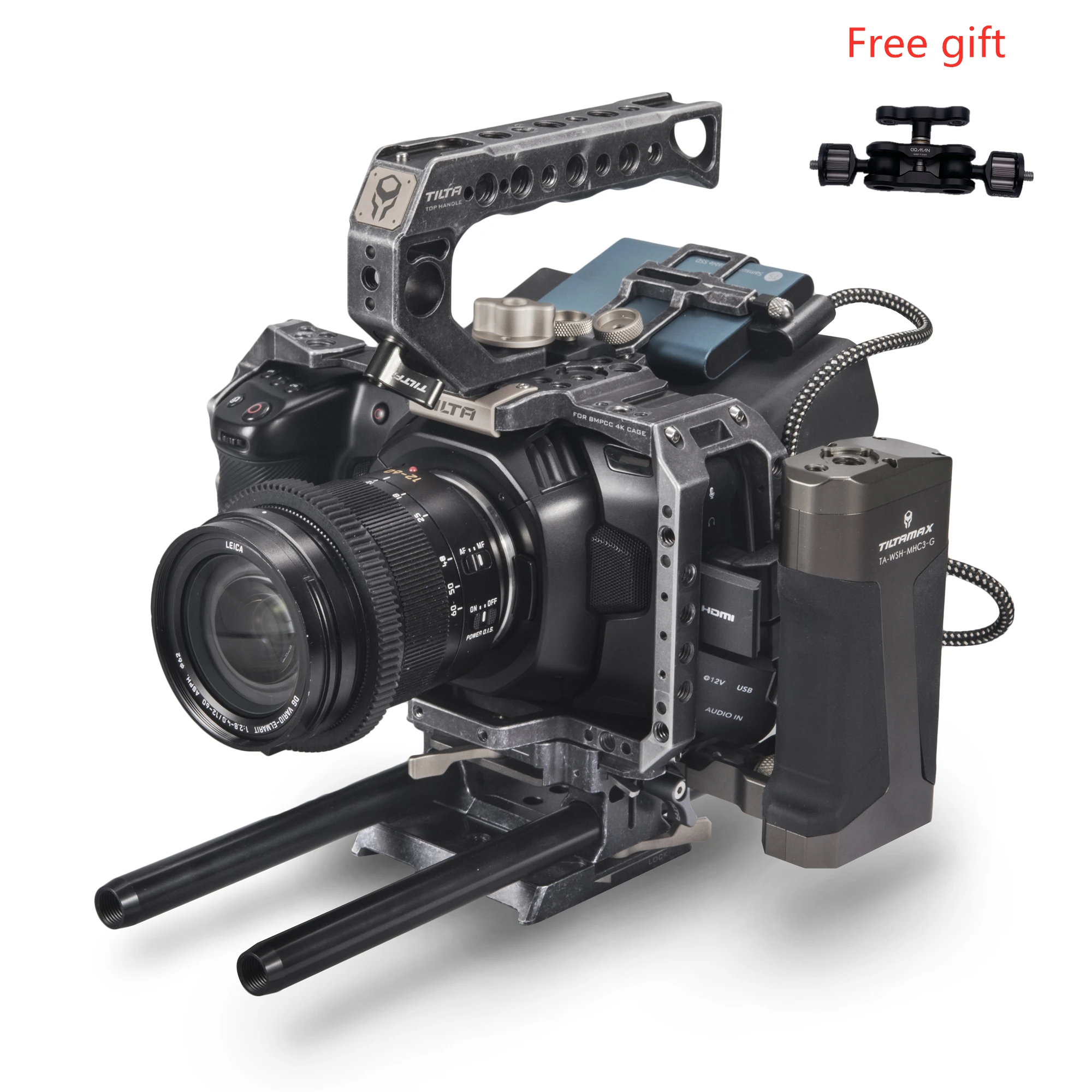 Tilta BMPCC 4K камера клетка/Чехол Blackmagic Карманный кинотеатр камера 4K TA-T01-A Тактический серый комплект для камера Blackmagic cinema