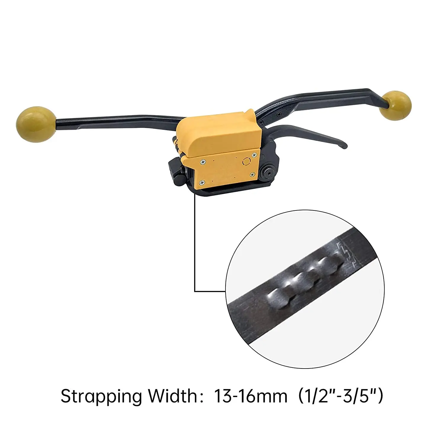 

A333 Manual buckle-free steel strapping machine Tool for Width 1/2In 5/8In 3/4In Steel Straps Banding Sealless Combination Tool