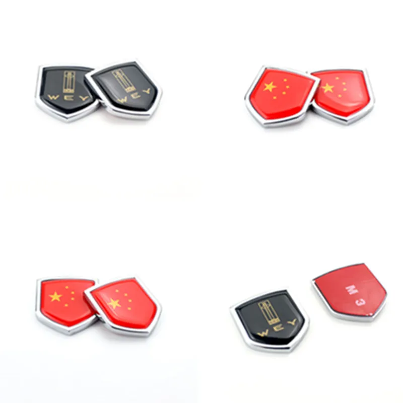 

2Pcs Car Styling For Skoda Octavia Opel Astra h Mitsubishi Outlander Metal Car Sticker Decal Car Fender Side Sticker Decoration