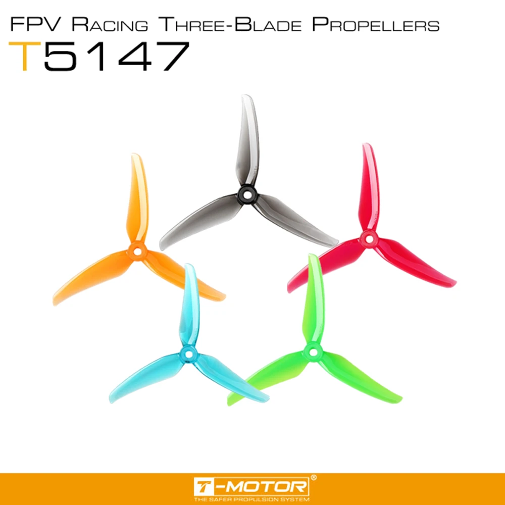 20pcs/10Pairs T-MOTOR T5147 5147 FPV Propeller 3 Blade CW CCW POPO system match F40 F60 III Freestyle Racing Frame | Игрушки и хобби