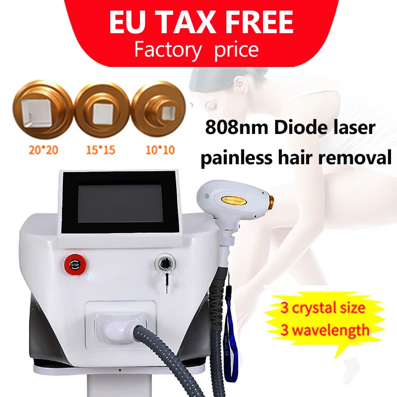 

Newest Laser Soprano Ice Platinum Speed Factory price high quality German pump 808nm diode laser hair removal beauty machine
