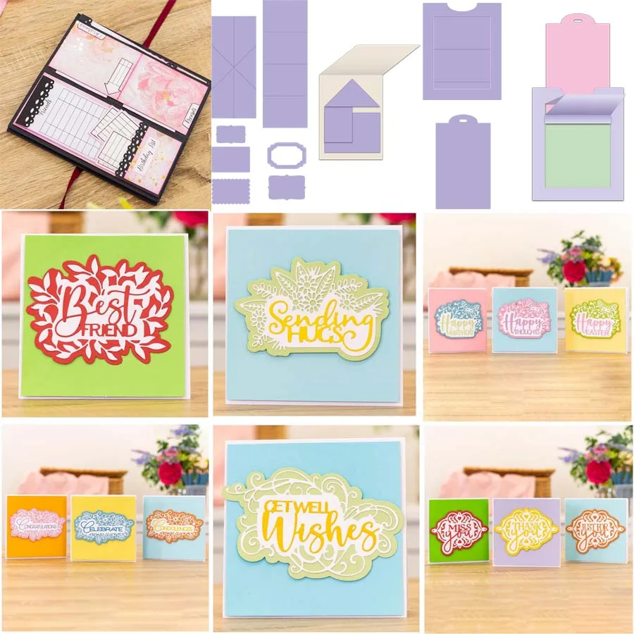 

Greeting Card Border Cover Metal Cutting Dies Craft Stencil Scrapbook Handmade Tools Make Album Model Punch Blade Decor Template