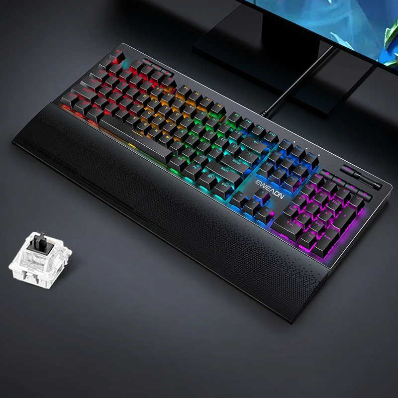 

Механическая клавиатура EWEADN, проводная, с подсветкой, 104 клавиш