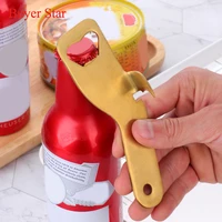 easy used manual metal beer bottle opener stainless steel food serving can opener portable household kitchen gadgets bar tools