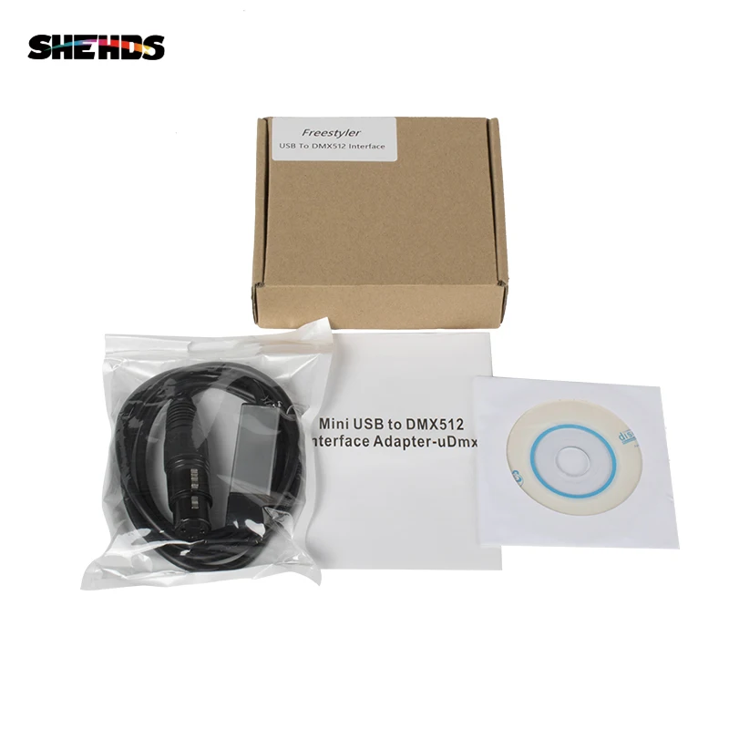fast shipping usb to dmx interface adapter led dmx512 computer pc stage lighting controller dimmer free global shipping