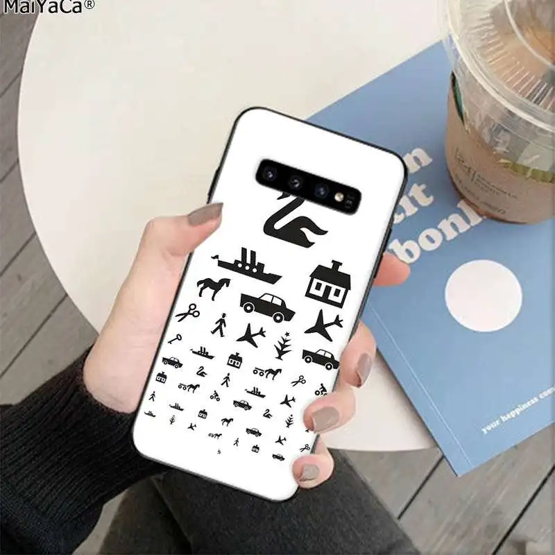 MaiYaCa Test eye chart Soft Shell Phone Cover for Samsung S9 S9 plus S6 edge plus S7 S7edge S8 S8plus S10 S10 plus Cover