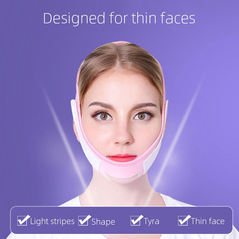 

Face Slim V-Line Lift Up Mask Cheek Chin Neck Slimming Thin Strap Anti-Wrinkle Facial Thin Face Mask Slimming Hot k7