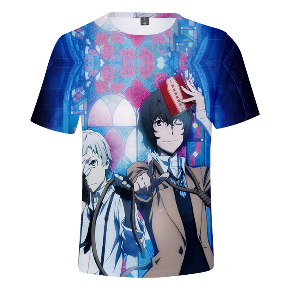 

2021 New Arrival Bungo Stray Dogs 3D Print T-Shirt Summer Men/Women Hip hop Casual Short Sleeve Harajuku T Shirt Clothes
