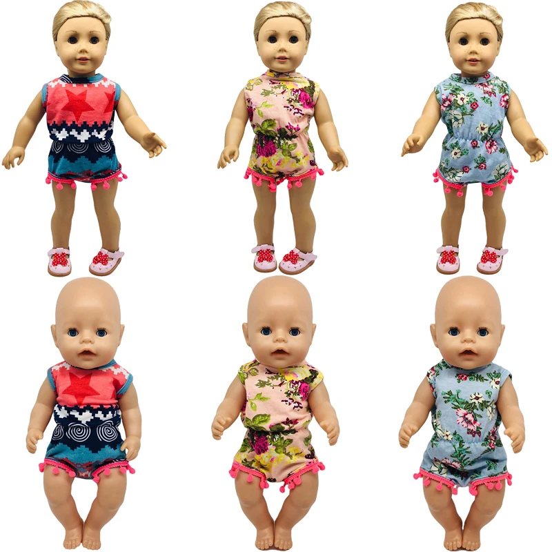3 цвета на выбор 1 Летний комбинезон с цветами для 18-дюймовых американских кукол и