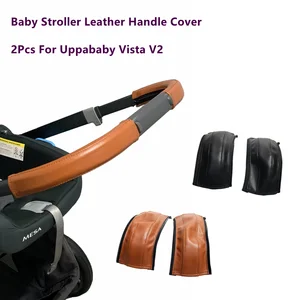 Baby Stroller Leather Armrest Cover For Uppababy Vista V 1/ 2 Handle Bumper Sleeve Case Bar Protect in USA (United States)