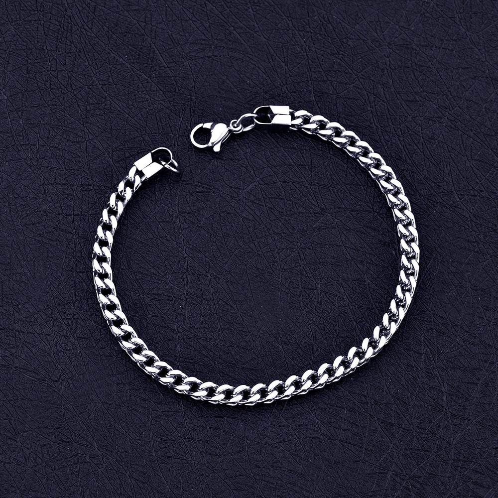 Ожерелье и браслет из титановой стали 4 мм | Украшения аксессуары
