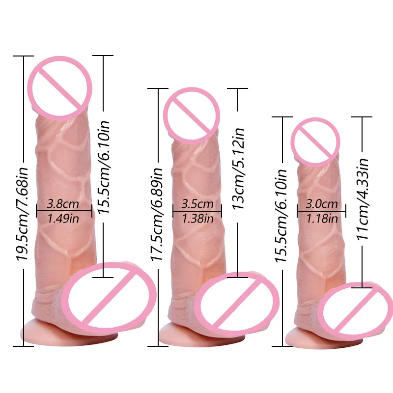 Огромный фаллоимитатор с реалистичной кожей для женщин присоской искусственный