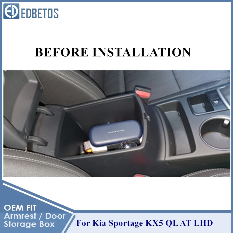 For Kia Sportage KX5 QL AT LHD 2016-2020 Accessories Car Central Armrest Storage Box Auto Container Glove Organizer Case | Автомобили и
