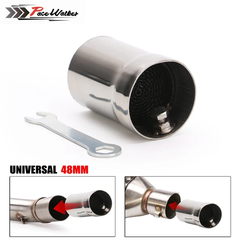 Бесплатная доставка Универсальный выхлопной глушитель для мотоцикла 48 мм