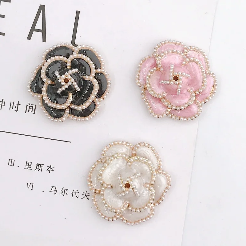 

New DIY Zinc Alloy Dripping Flowers Diamond-Studded Pearl Flower Cell Phone Case Accessories Materials Jewelry Wholesale Items