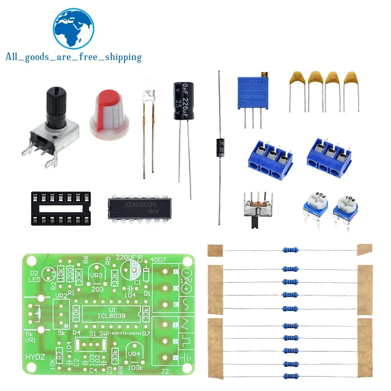 1 комплект ICL8038 монолитный Функция генератор сигналов Модуль DIY Набор