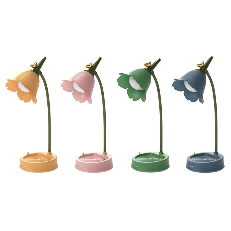 

Flower LED Desk Lamp Student Bedroom Lighting Contact Eye Protection USB