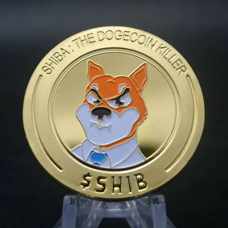 

New Commemorative Coin Shiba Inu Doge Coin Color Three-dimensional Relief Medallion Gold-plated Silver Metal Badge Virtual Coin