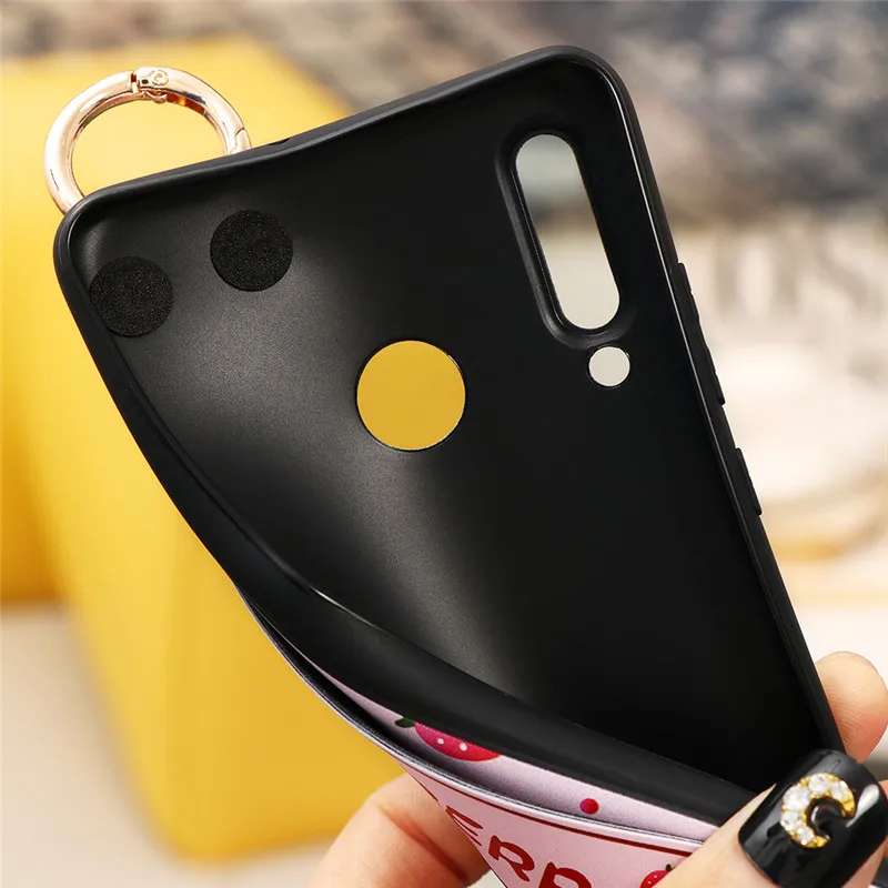 Чехол с ремешком на запястье для Huawei P40 Pro + P30 P20 P10 P9 P8 Lite P Smart Z Honor 30S Y6 Y7 Y9 Prime 2019 2018