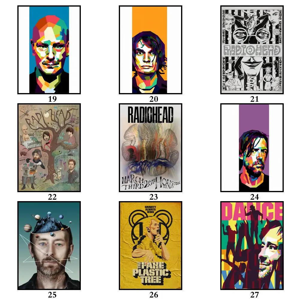 50 Дизайнов белая бумага радио плакат Альтернативная абстрактная живопись Ранняя