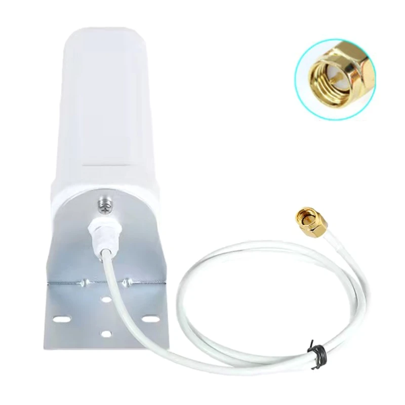 

4G LTE External Barrel Antenna with Dual SMA Male Connector Coaxial Cable 12dBi Omni Antenna for Wireless Wi-Fi Router 28GE