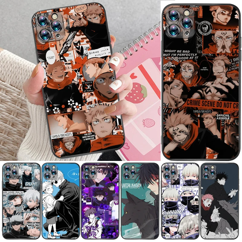 

Jujutsu Kaisen Sukuna Yuji Itadori Satoru Gojo Fushiguro Megumi Phone Case For iPhone 12 Pro Max SE 2020 Mini Funda Carcasa