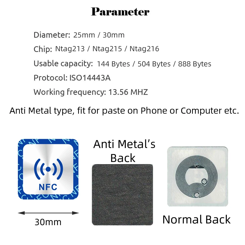 6 шт. NFC Ntag213 Ntag215 Ntag216 стикер Ntag 213 13 56 МГц универсальная Этикетка RFID жетон патруль