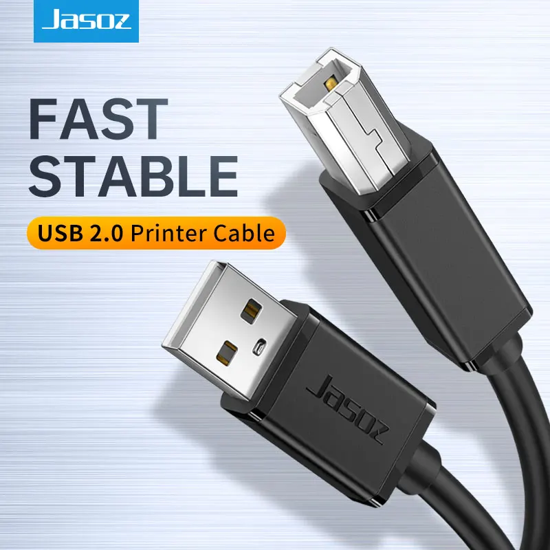 Кабель Jasoz USB кабель для принтера 2.0 Type A (штекер)/B (штекер) синхронизации данных