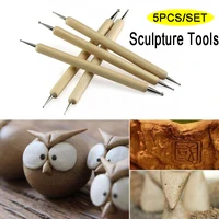 professional 5pcsset clay pottery craft tools diy art supply carving indentation pen