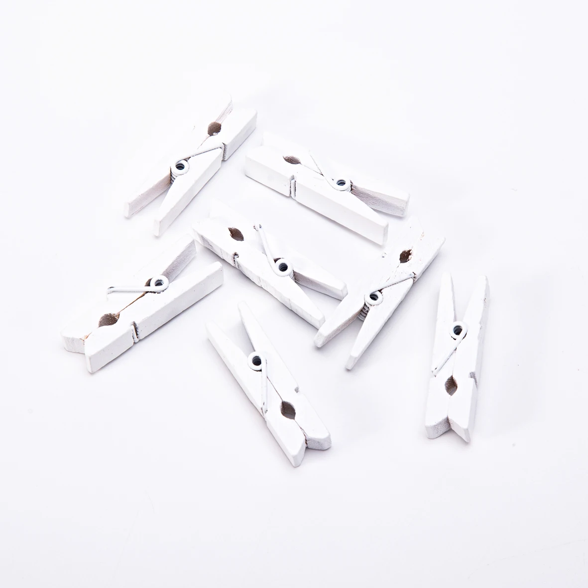 

20pcs White 45mm/35mm White Wooden Clips Clothespins Wood Clothes Pins Wedding Pegs For Scarpbooking Crafts