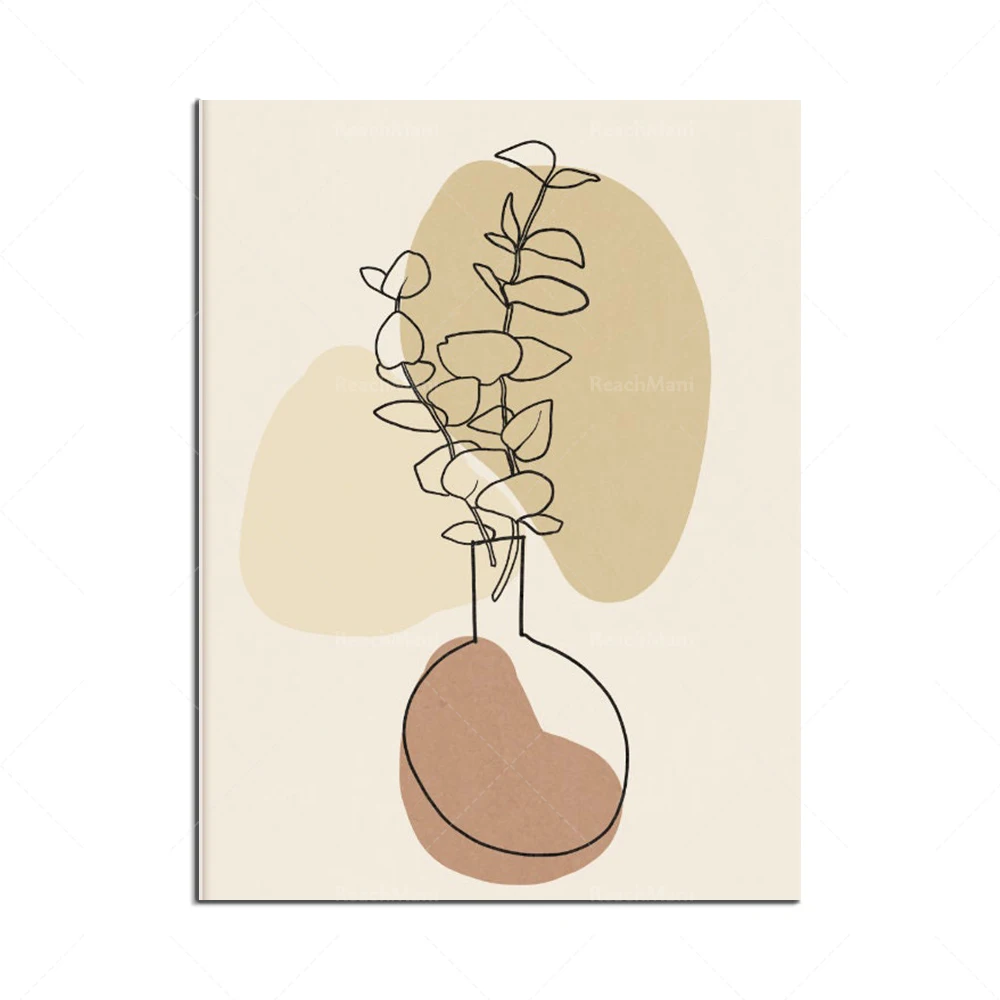 Скандинавский постер абстрактная фотография цветок среднего века линия средней