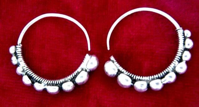 Серьги-пусеты Miao большие серебряные серьги из Тибета опт | Украшения и аксессуары