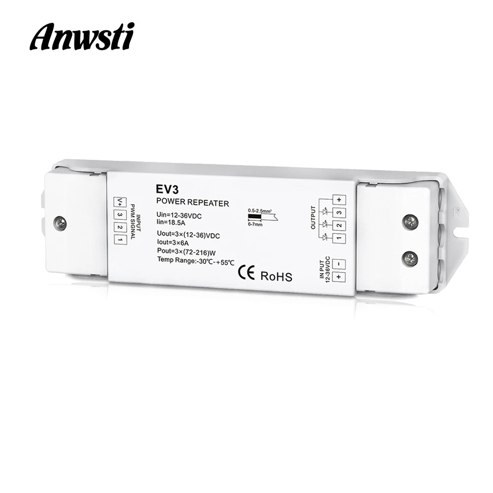 RGB LED усилитель 12 V 24V 36V DC 3CH мощности с ШИМ ретранслятора EV3 работает контроллером V3