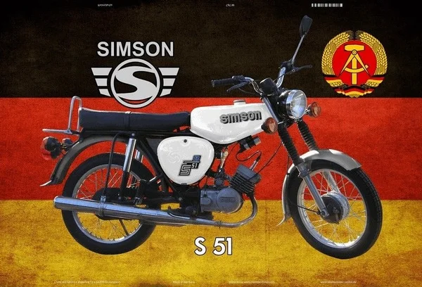 

Simson S 51 Motorrad DDR Blechschild Schild Gewolbt металлический жестяной знак