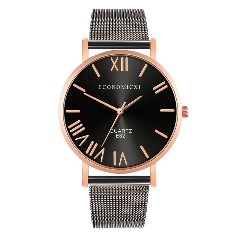 Мужские кварцевые наручные часы Повседневная и деловая серия с ремешком-сеткой