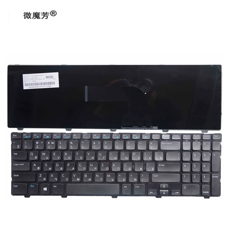 Русская клавиатура GZEELE RU для ноутбука Dell Inspiron 15, 15R, 3521, 3537, 15R, 5421, 5521, 5537, 5535, 15-3521, 15 в-1316, черная новая клавиатура для ноутбука
