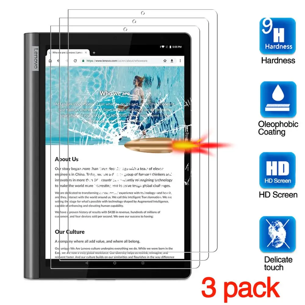 Защитная пленка для Lenovo Yoga Smart Tab 10 1 закаленное стекло защиты экрана планшета от