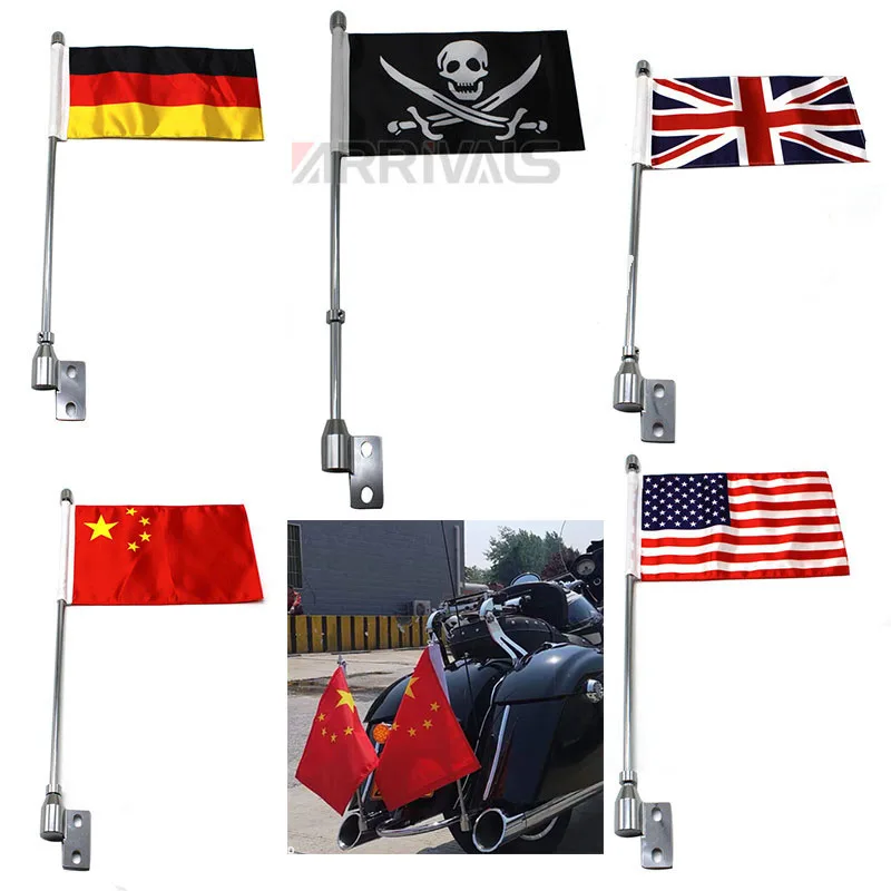 Винтажное крепление для мотоцикла флагшток багажная стойка задняя сторона