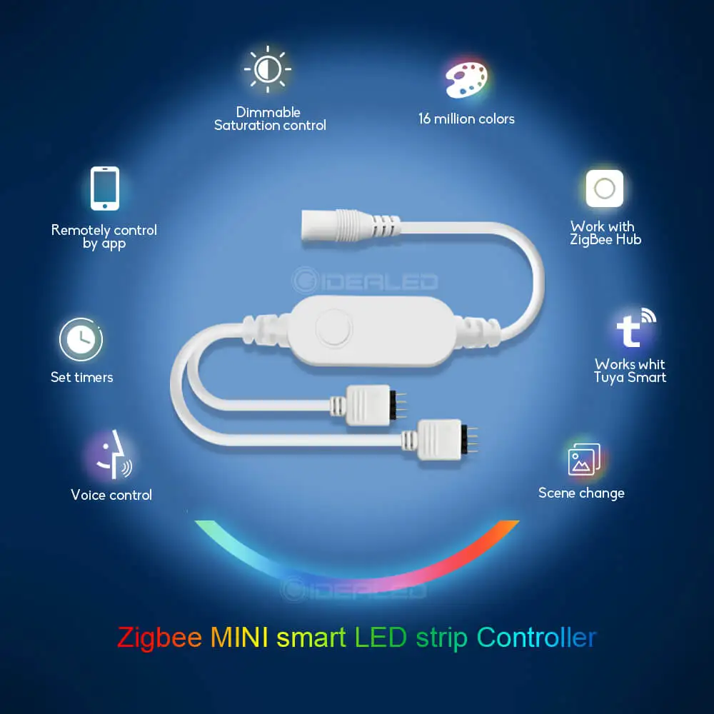 Умная мини-светодиодная лента Zigbee контроллер RGB RGBW управление освесветильник