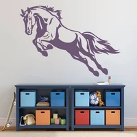 muscled jumping horse wall sticker decal animal educational sticker home bedroom wall art decoration a00816