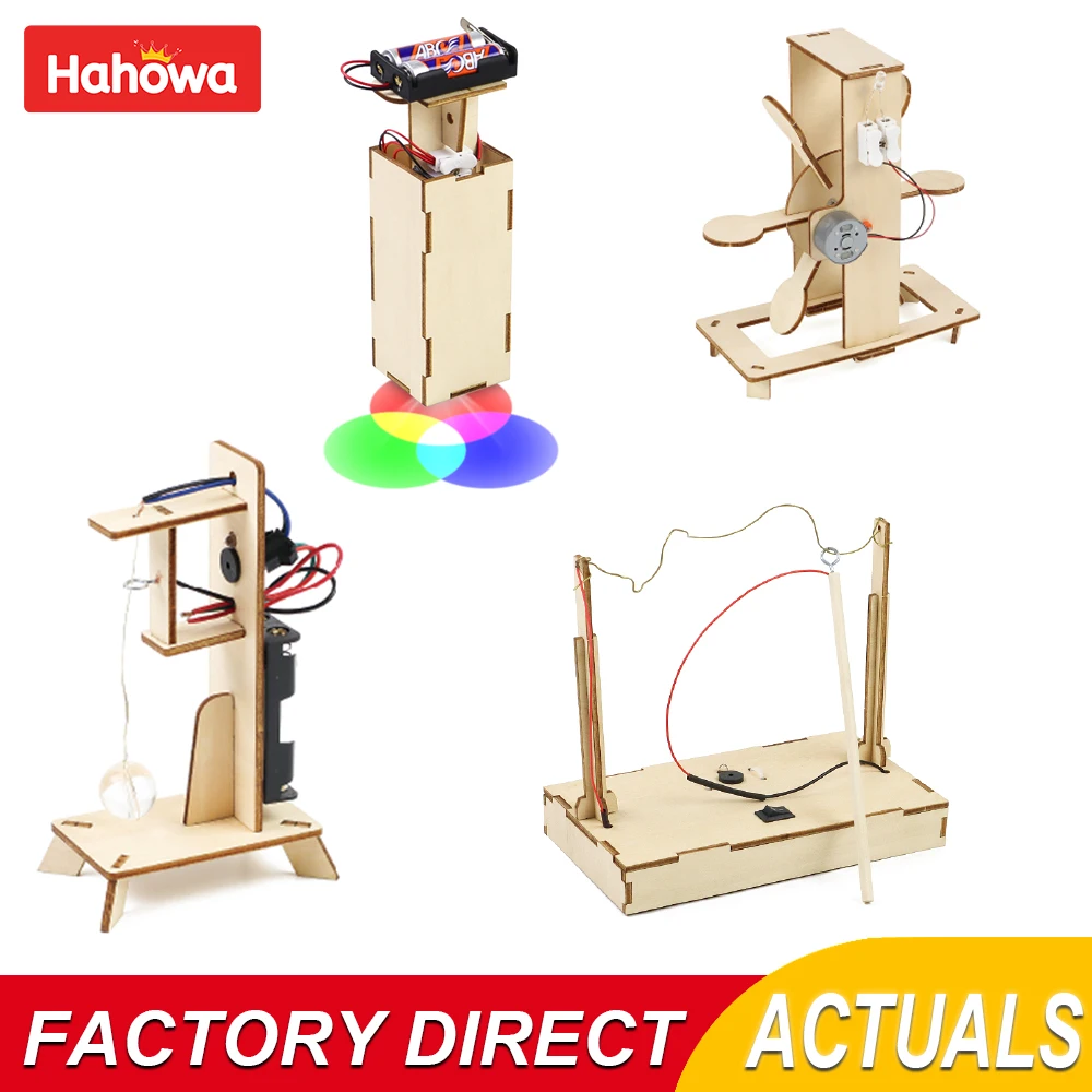 

Hahowa Science Experiment Kit Technology Sets For Kids Electric Toys Physics Diy Wooden Stem Electronics Educational Child Gift