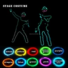 Светодиодный костюм для ночного клуба, 10 цветов, танцевальный диджей, светящаяся одежда, сценический костюм, Карнавальная мигающая одежда